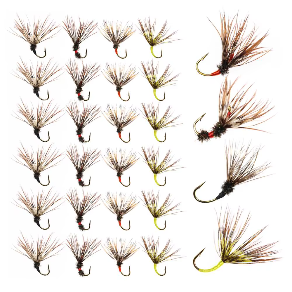 Bimoo Moscas Tenkara #12 anzuelos de púas – Caja impermeable - imagen 3