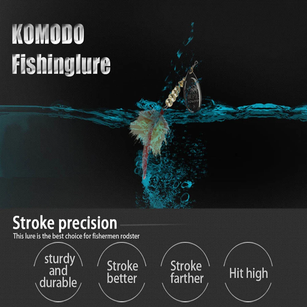 Cuchara pluma Spinner W.P.E para pesca de carpa - imagen 4