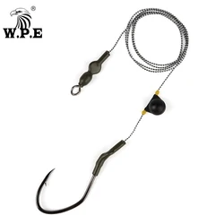 W.P.E anzuelo 8/0 acero alto carbono aparejo para bagre