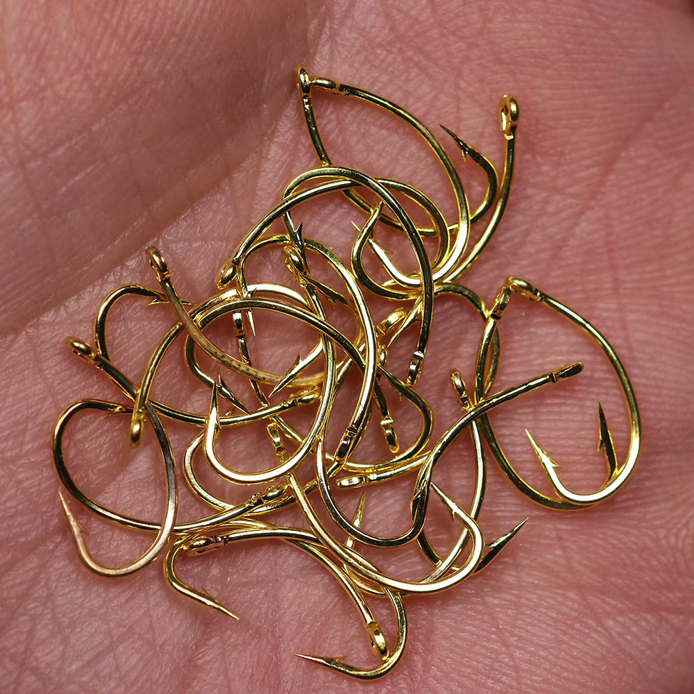 Anzuelo Ninfa Scud Curvo Dorado para atado de mosca - imagen 4