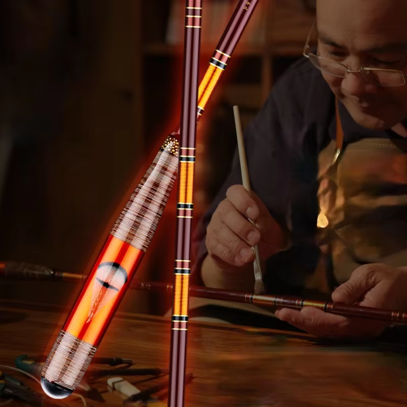 Caña de pescar carbono 28T ultraligera superdura sección corta - imagen 3
