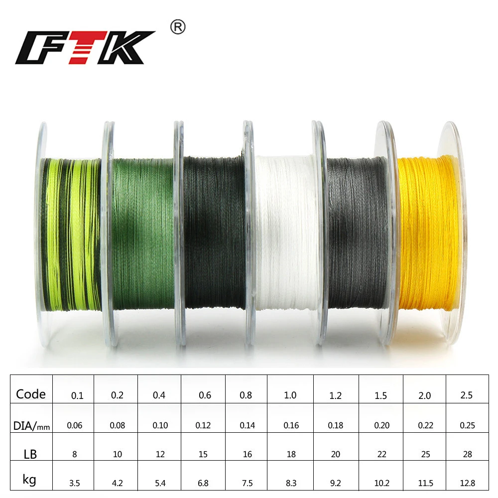 FTK Línea de pesca trenzada PE – suave - imagen 2