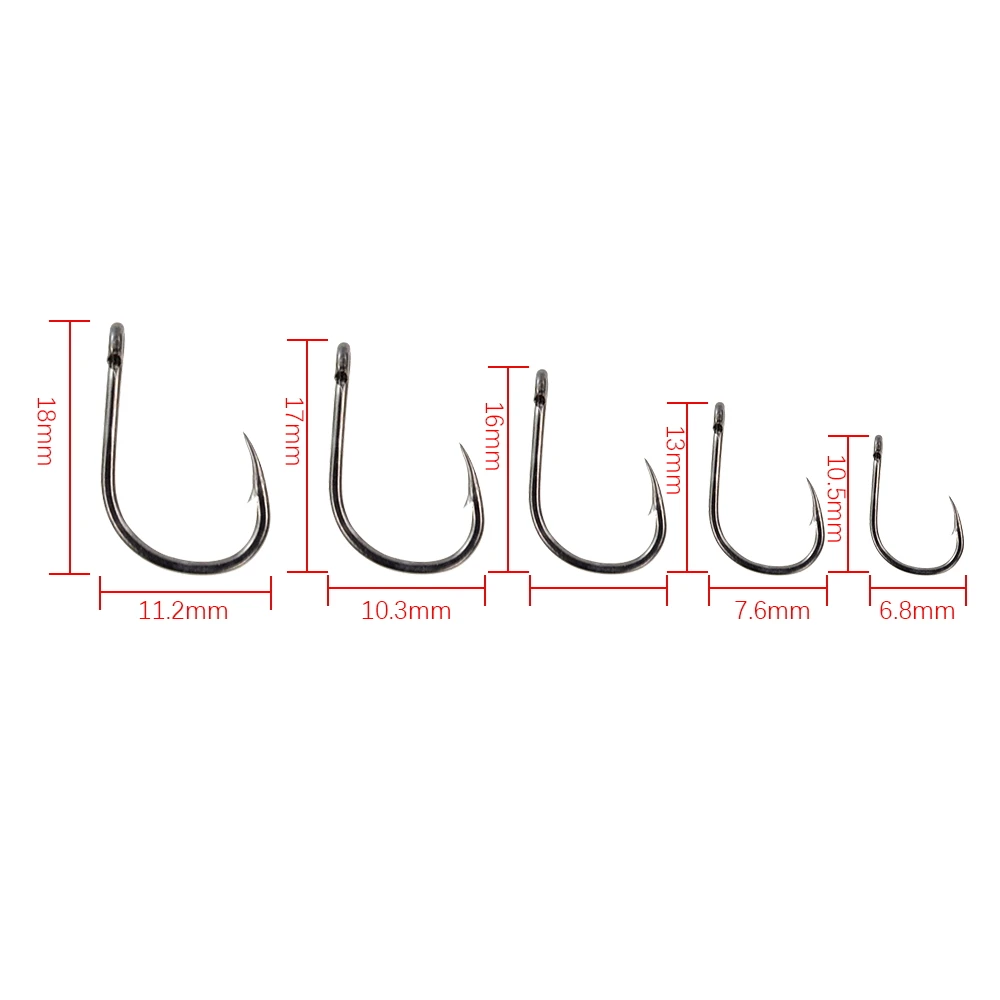 Hirisi X505 - Anzuelo para carpa PTFE acero inox, ojo giratorio