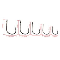 Hirisi X505 - Anzuelo para carpa PTFE acero inox, ojo giratorio