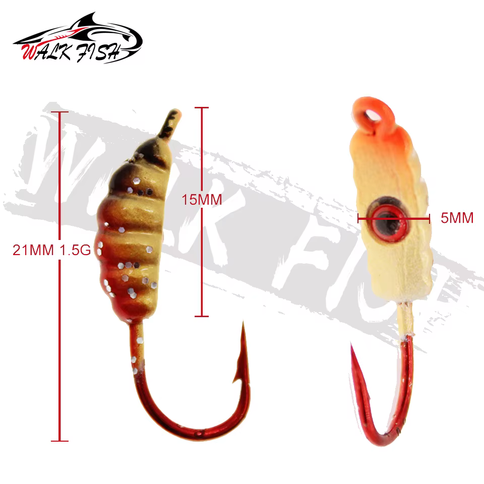 WALK FISH Jig Head – Mini señuelo metálico para pesca en hielo 21mm 1,5g - imagen 5