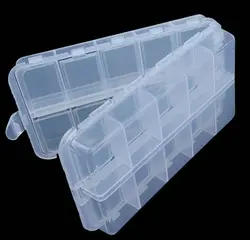 Caja de señuelos transparente 20 celdas – Doble nivel para pesca
