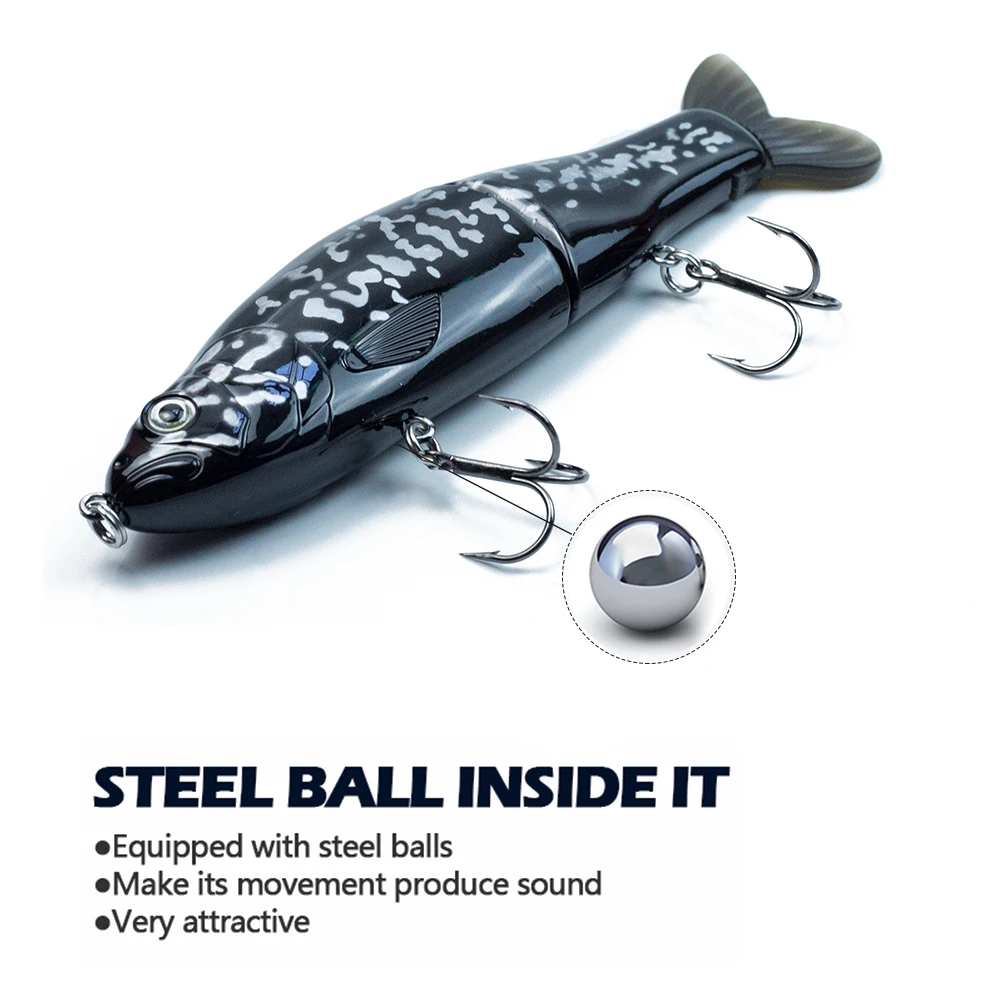 Hanlin Swimbait articulado flotante para lubina, acción realista - imagen 5