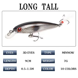 Señuelo Crankbait pececillo de pluma – Cebo duro artificial Japón