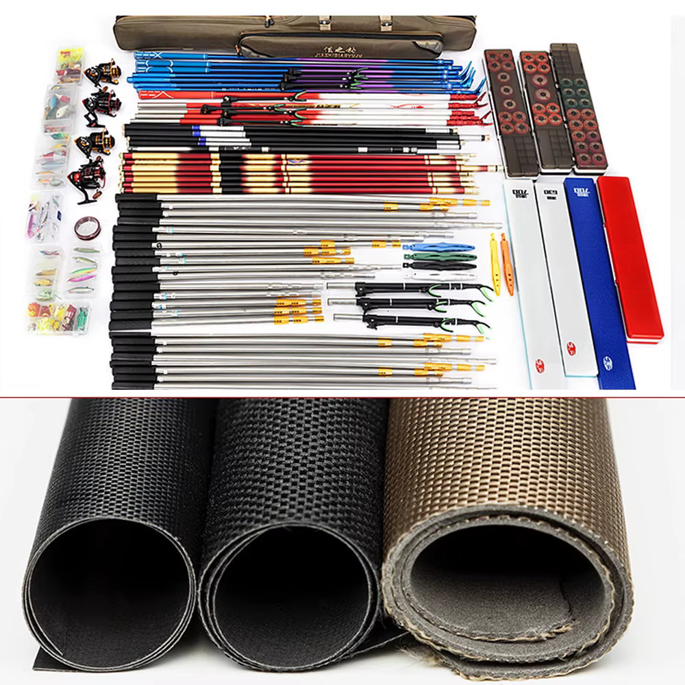 Bolsa de caña pescar lona portátil plegable X162G - imagen 4