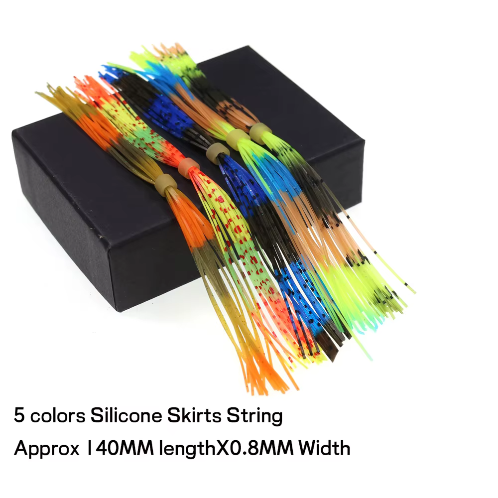 Detalle de streamers de silicona