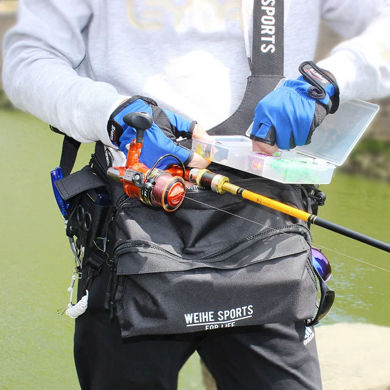 Bolsa impermeable de pesca para cadera, aparejos y señuelos