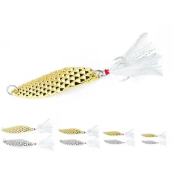 Cuchara giratoria con pluma para trucha y lucio – Metal
