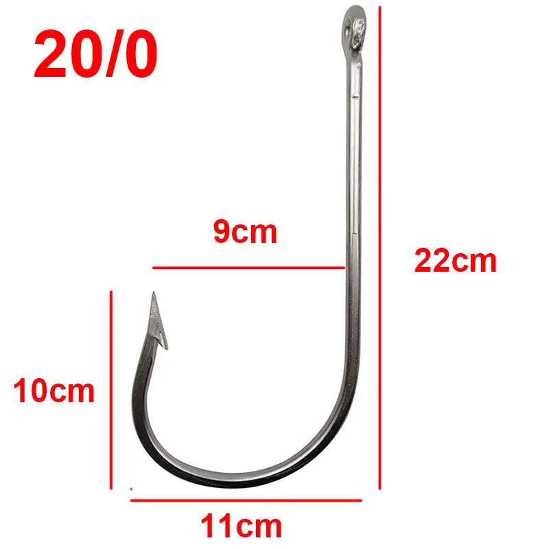Anzuelo de pesca 7731 20/0 en acero inoxidable