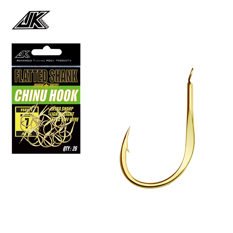 Iseama anzuelos planos dorados extra afilados – Pesca deportiva - imagen 2