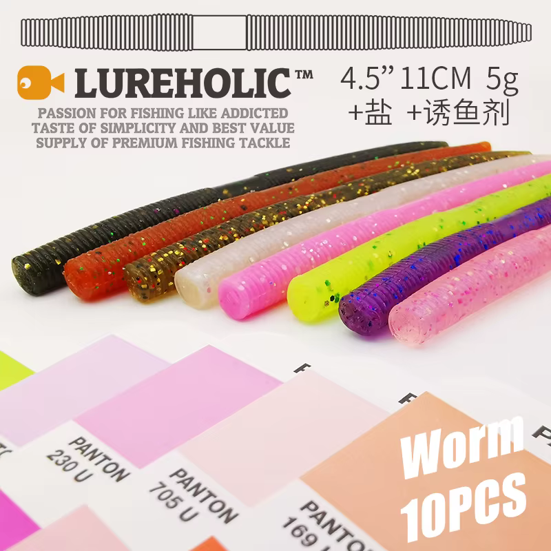 LUREHOLIC Senko Worm – Señuelo PVC suave para Neko y Wacky Rig