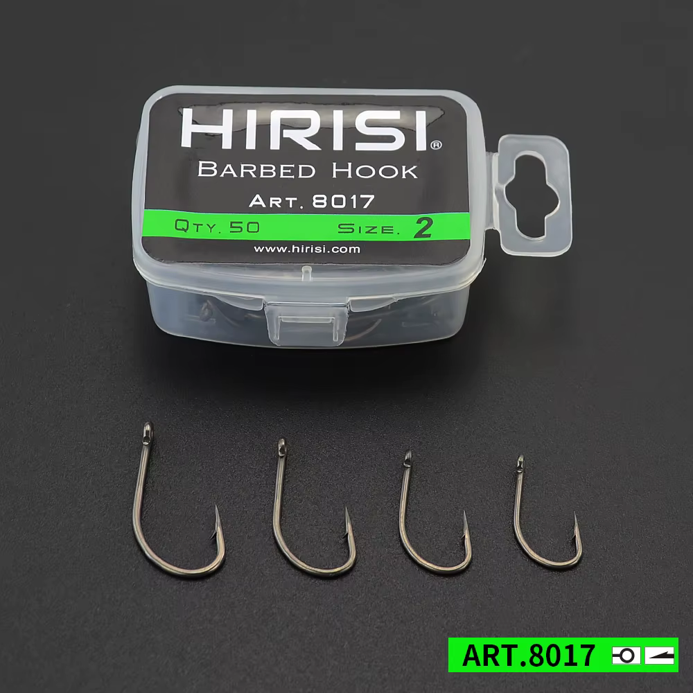 Anzuelos hirisi 8017 con revestimiento de carpa