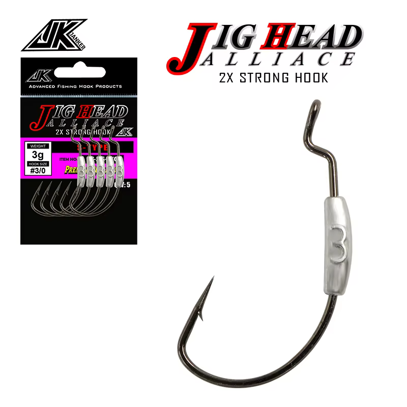 Jig Head JK ST Strong 2-5g – Cebo vinilo agua salada