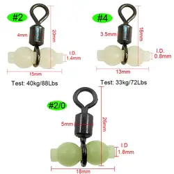 INFOF conectores giratorios luminosos con snap para pesca en mar