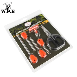 W.P.E Boilie acero inoxidable: juego tijeras y taladro aguja para carpa