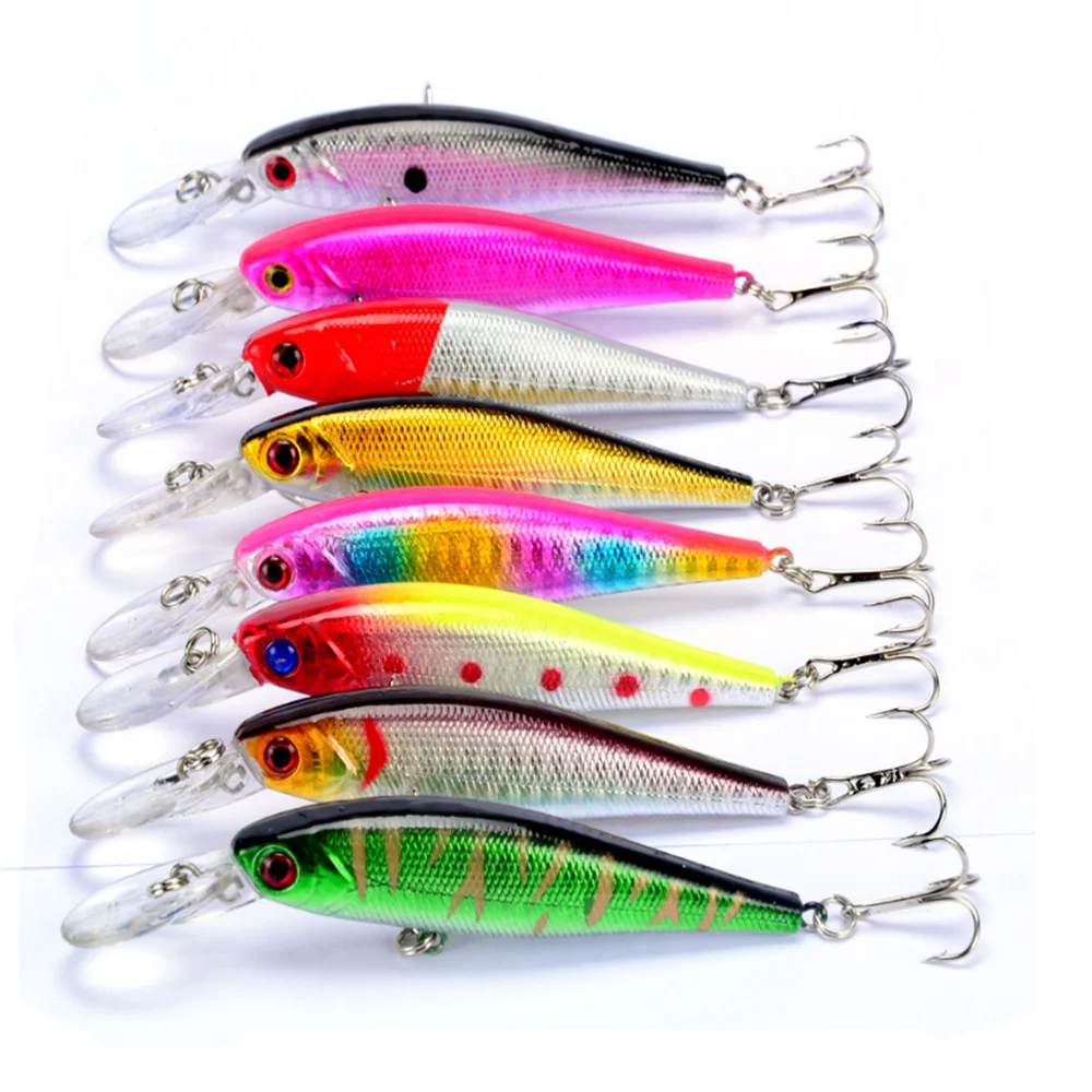 Vista frontal del señuelo Minnow flotante 10 cm