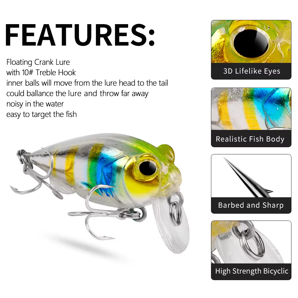 Crankbait de calidad - Señuelo duro flotante para carpa - imagen 5