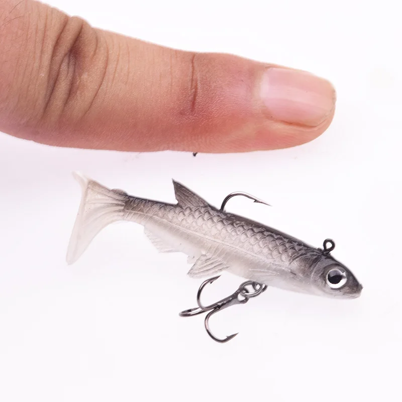 Swimbait de vinilo 50mm para lubina – Señuelo artificial suave - imagen 4