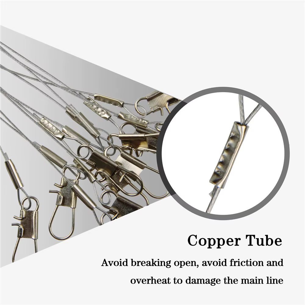 Conector de tubo de cobre negro para pesca – Manga de crimpado - imagen 3