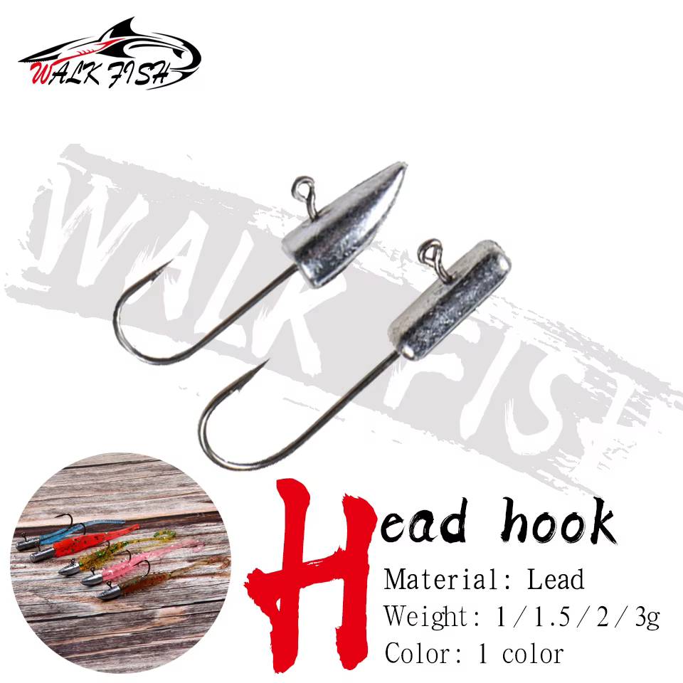 Mini Walk Fish Jig Head para trucha – Cabeza expuesta con púas - imagen 5
