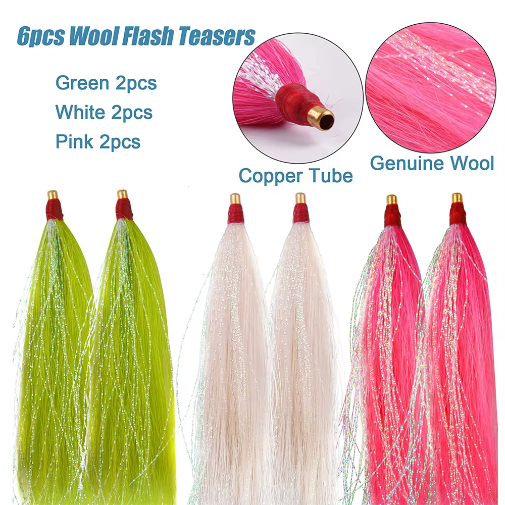 Bucktail Jig Slip Flash – Señuelo de plumeo para agua salada - imagen 3