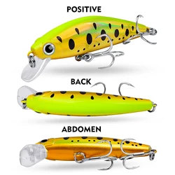 PROBEROS Minnow 8cm – Señuelo para lubina con 6 anzuelos pintados