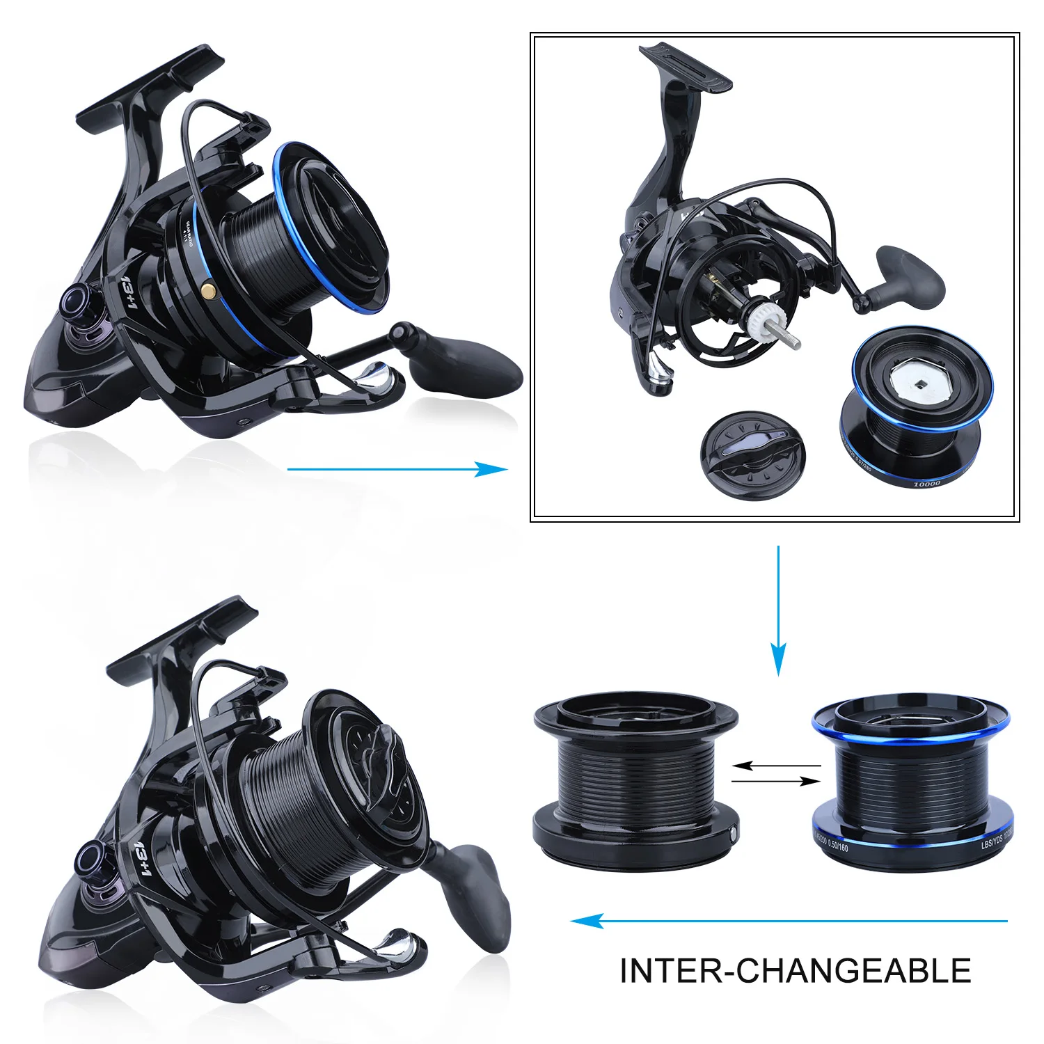 Carrete Giratorio Ultraligero Sougayilang 13+1BB – Bobina extra - imagen 5
