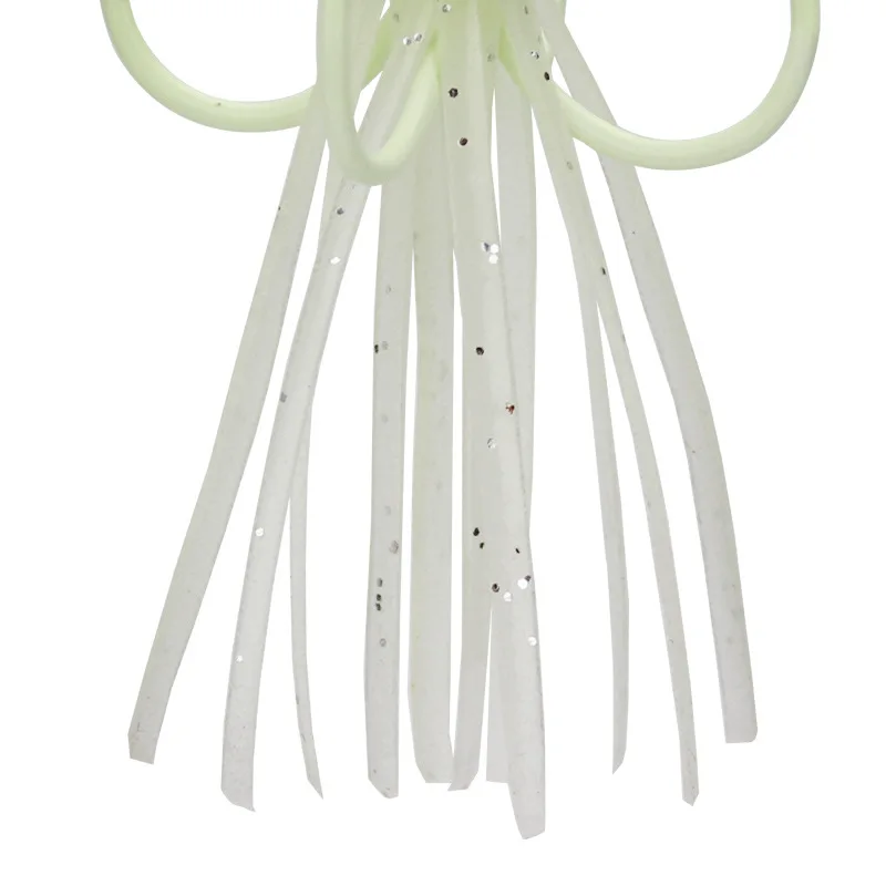 Señuelo luminoso de pulpo para curricán con falda en calamar - imagen 3