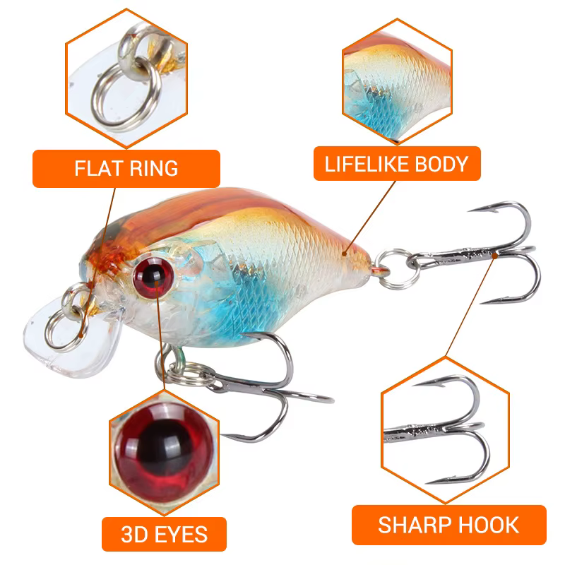 Wobbler Surface Topwater Ojos 3D para Lucía y Carpa - imagen 4