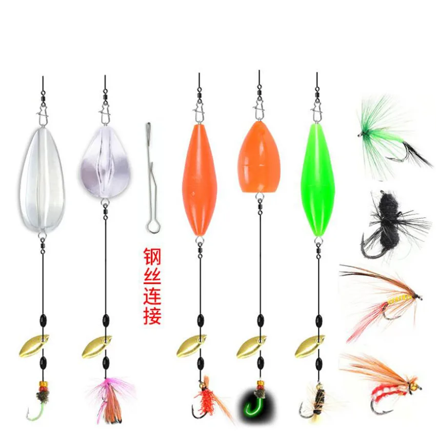 Señuelos giratorios de metal con anzuelo para pesca - imagen 4