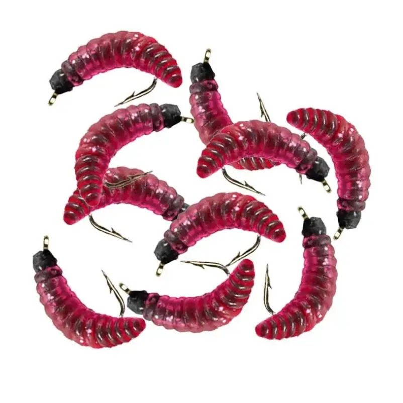 Cebos de silicona suave Larva para Lucio con lombriz de tierra - imagen 5