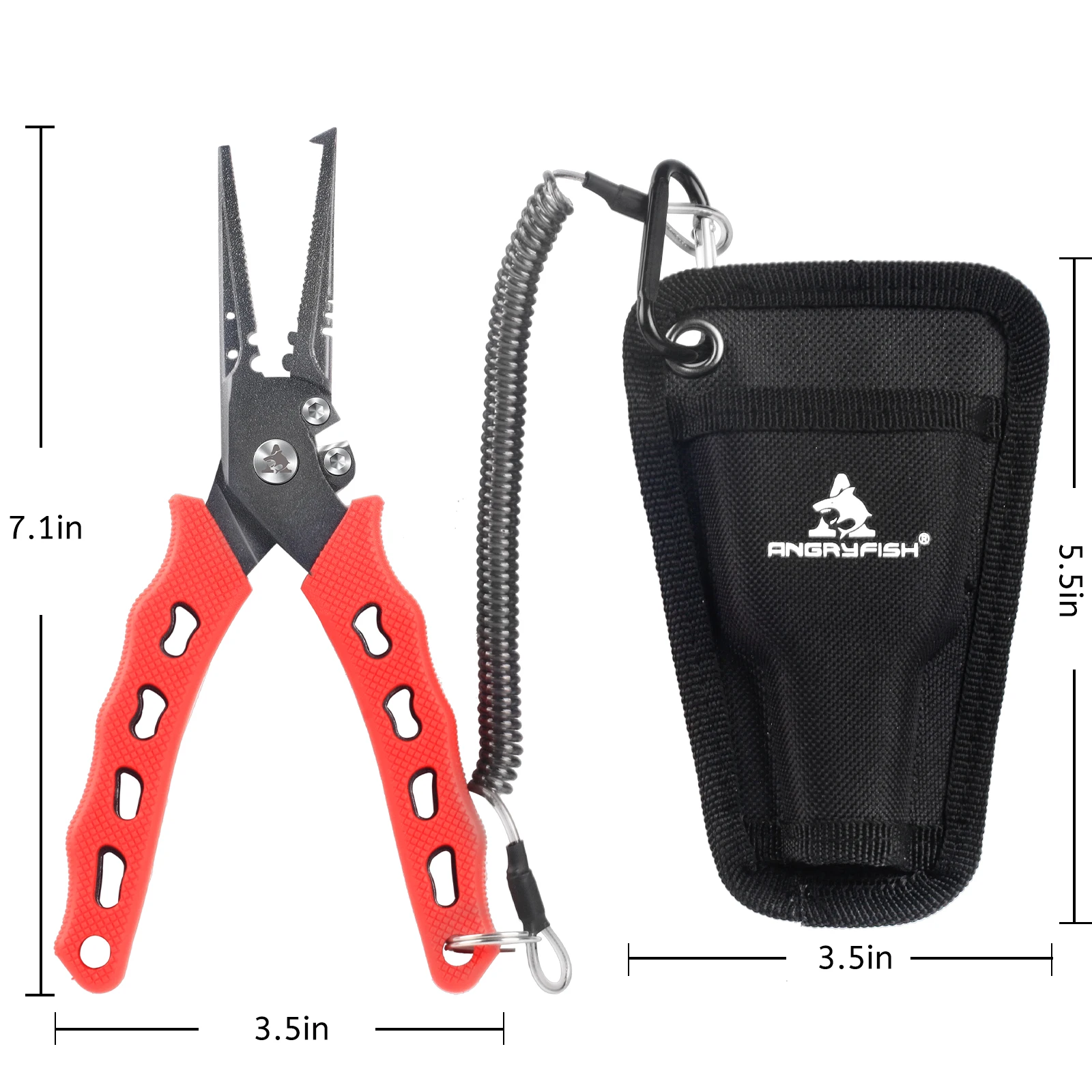 Angryfish Alicates de pesca inox cortadores trenza removedor anzuelos - imagen 4