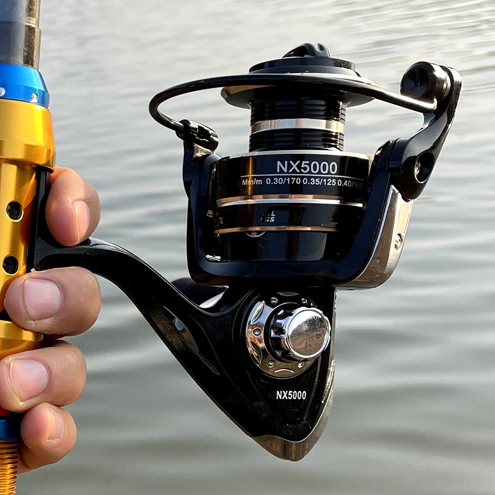 GHOTDA Carrete Spinning 13+1BB – 5.2:1 relación para carpa