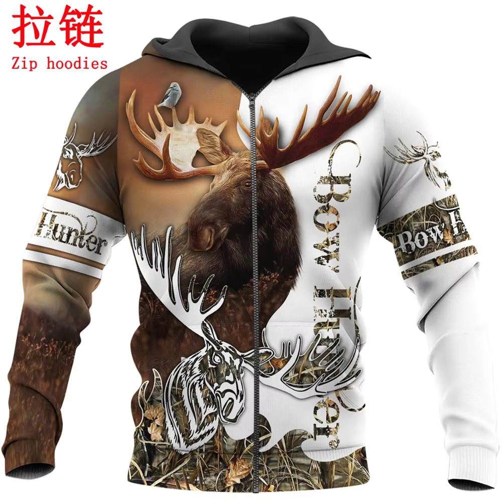Sudadera Harajuku hombre estampado 3D caza de amor – Casual unisex - imagen 4
