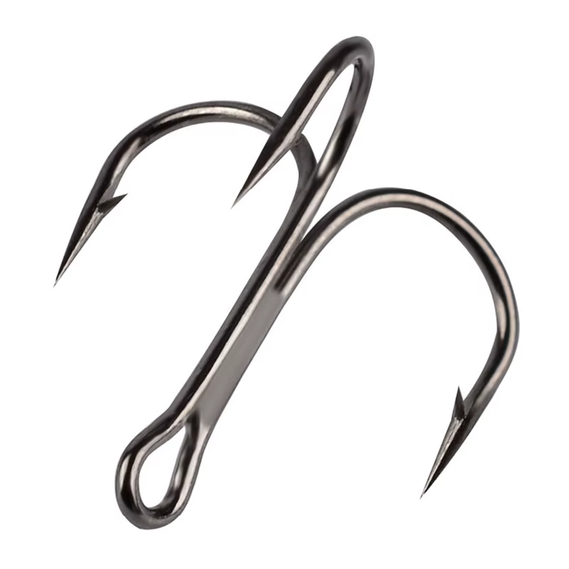 Anzuelos Treble de carbono negro – Curvo redonda para carpa - imagen 4