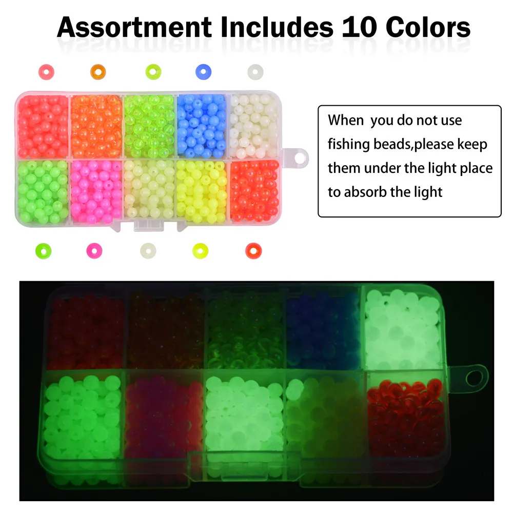 Cuentas luminosas en caja