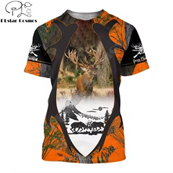 Camiseta de pesca 3D manga corta verano