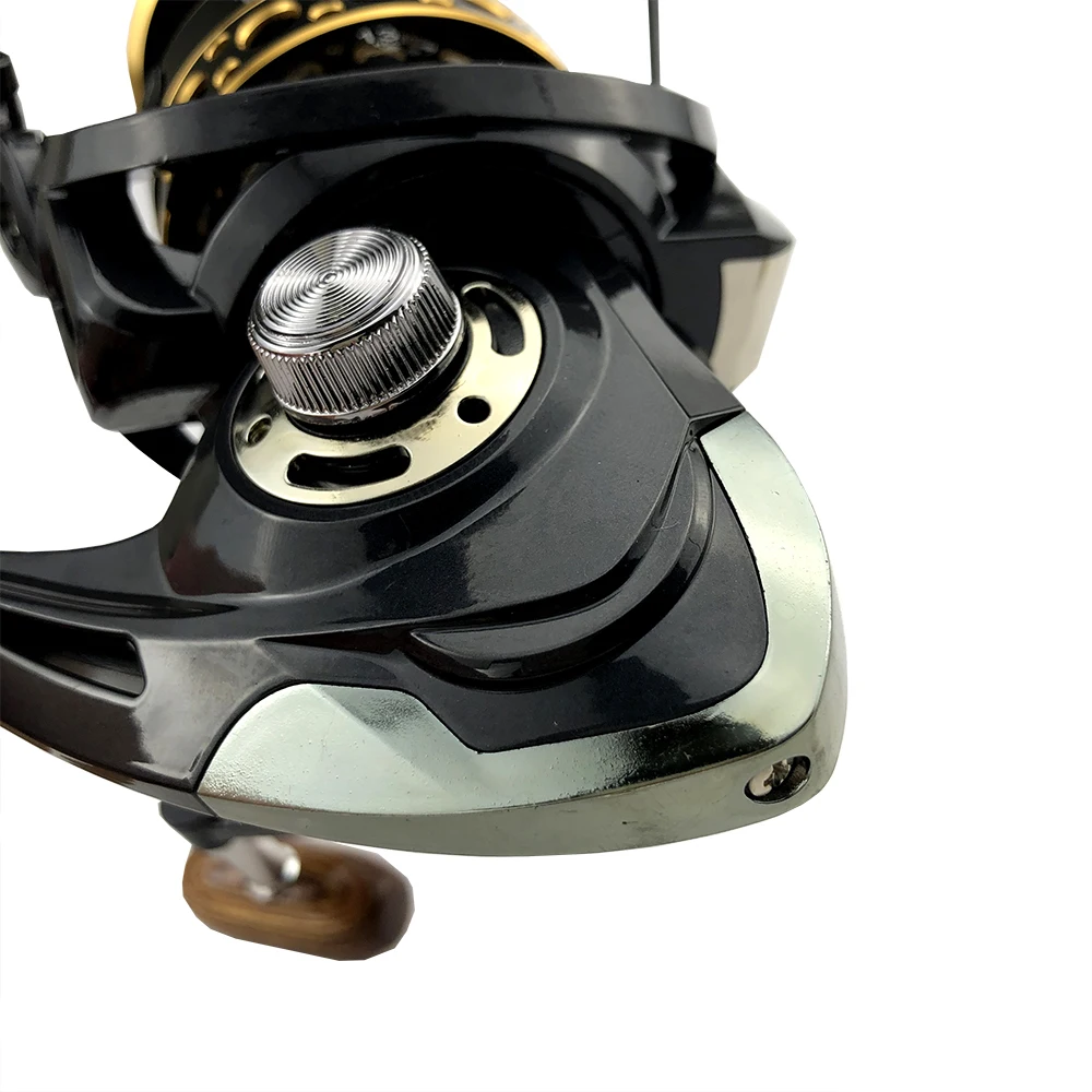 GHOTDA Carrete Spinning Metal 12+1BB manivela madera - imagen 3