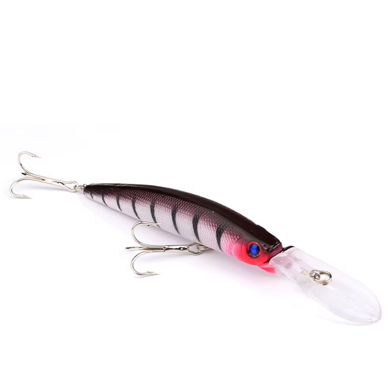 Crankbait Minnow Rayado – Señuelo para Lucio y Perca - imagen 2