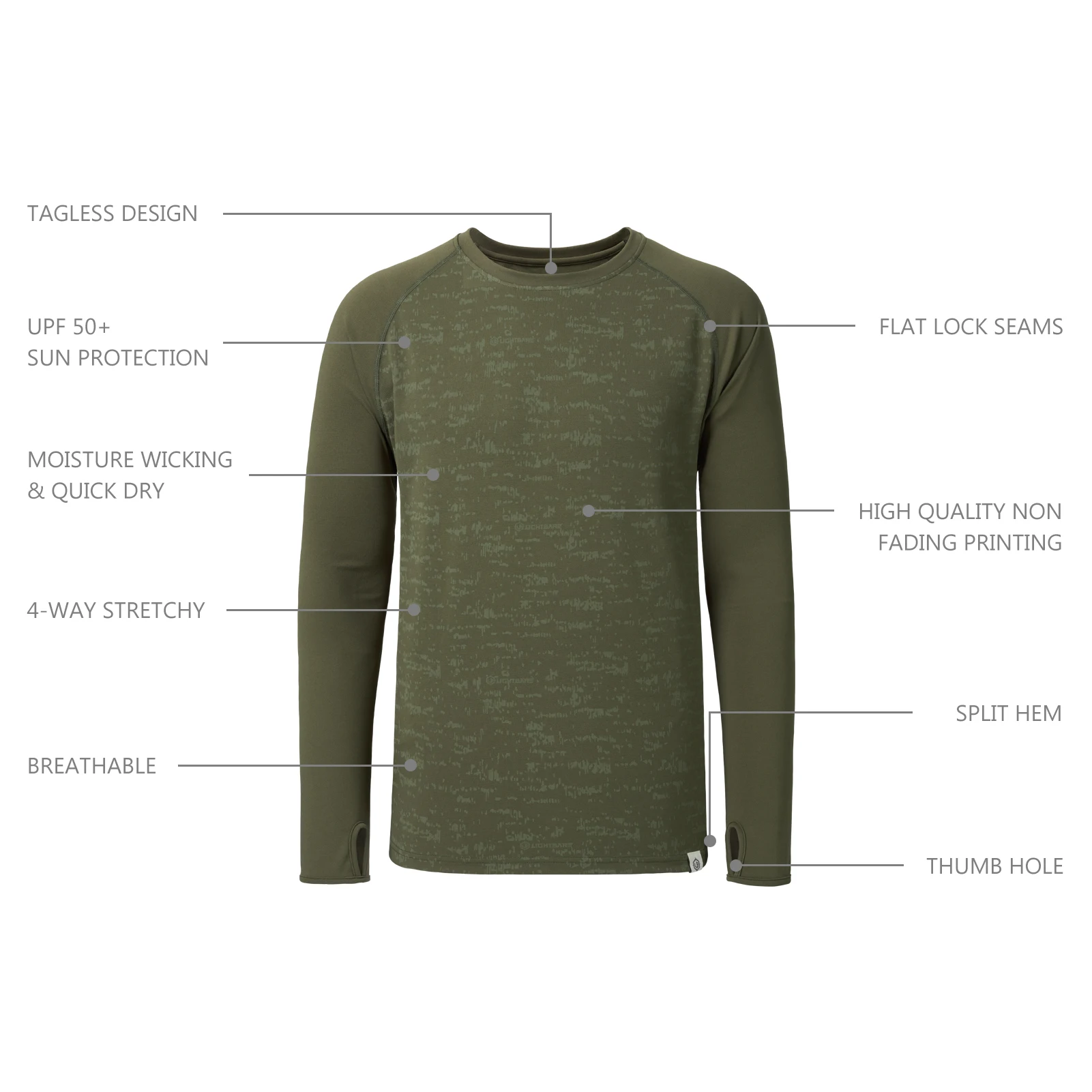 Camisa Lightbare manga larga protección solar UPF50+ – Para pesca - imagen 5