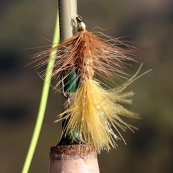 Bimoo Señuelos de mosca con cabeza de latón y patas de goma