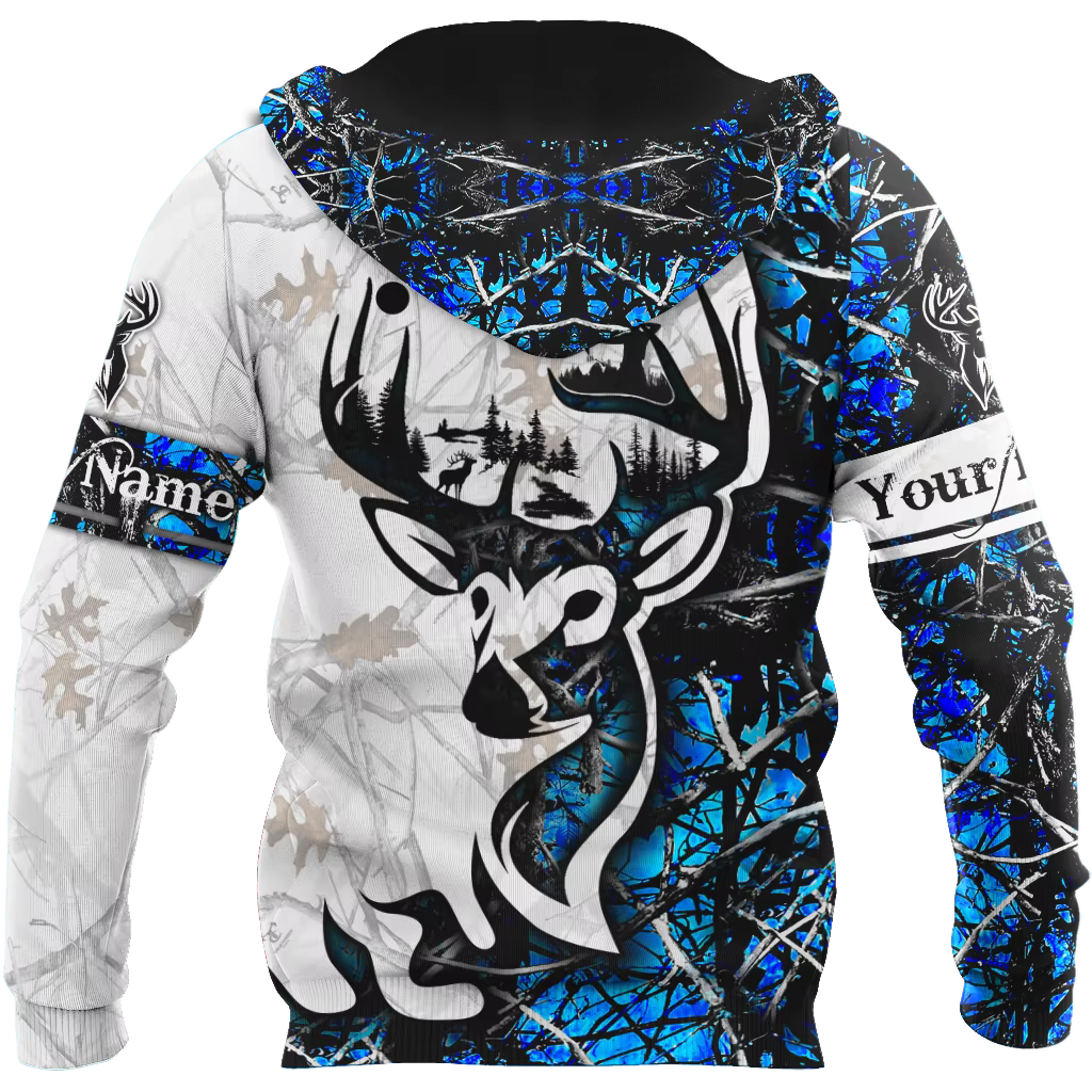 Sudadera de caza 3D con cremallera personalizable hombre