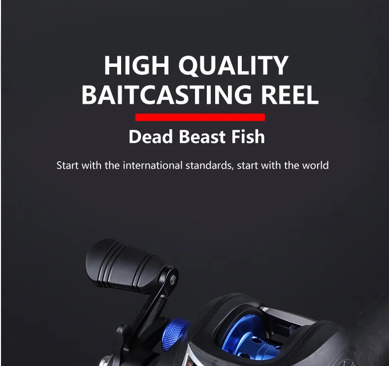Carrete baitcasting GLS con cuerpo metálico y diseño colorido