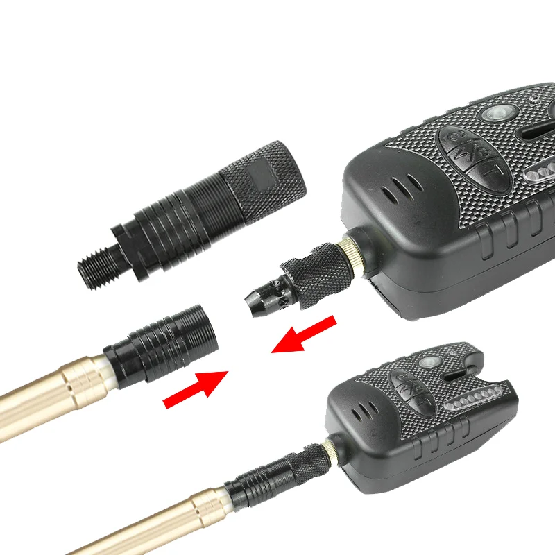 Adaptador y soporte para montaje en alarma de pesca