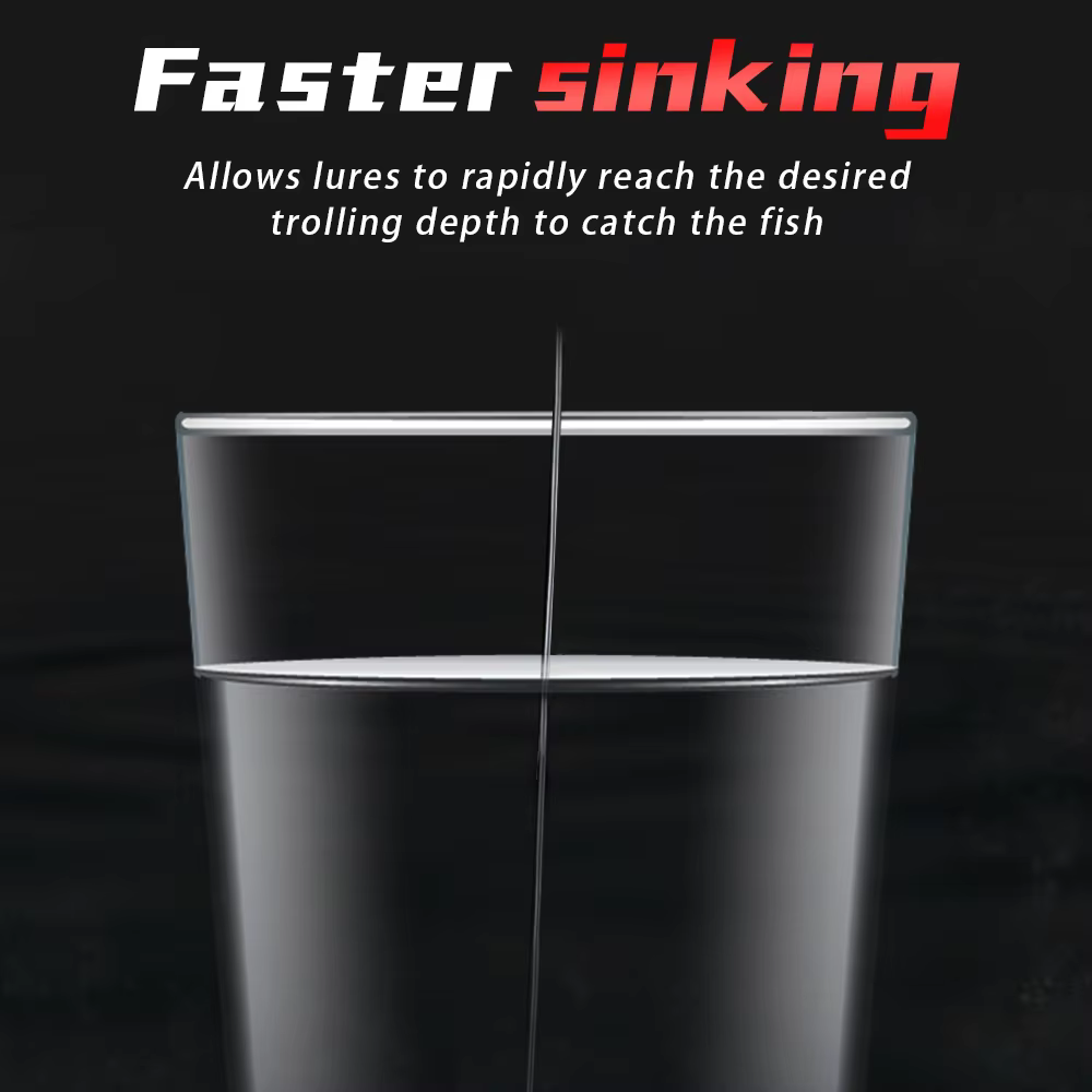 Línea de pesca nailon fluorocarbono – Invisible rápido hundimiento - imagen 4