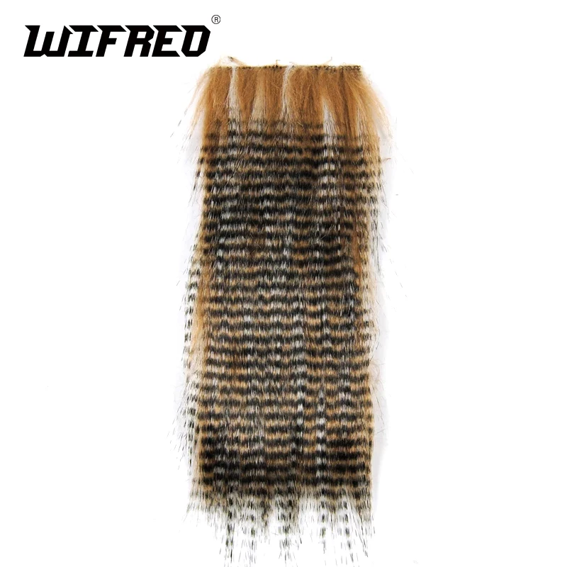 Fibra de piel Grizzly Wifreo para atado moscas Streamer trasera - imagen 2